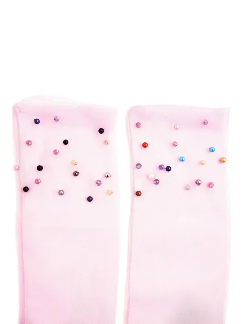 Fun Flamingo embellished sheer socks