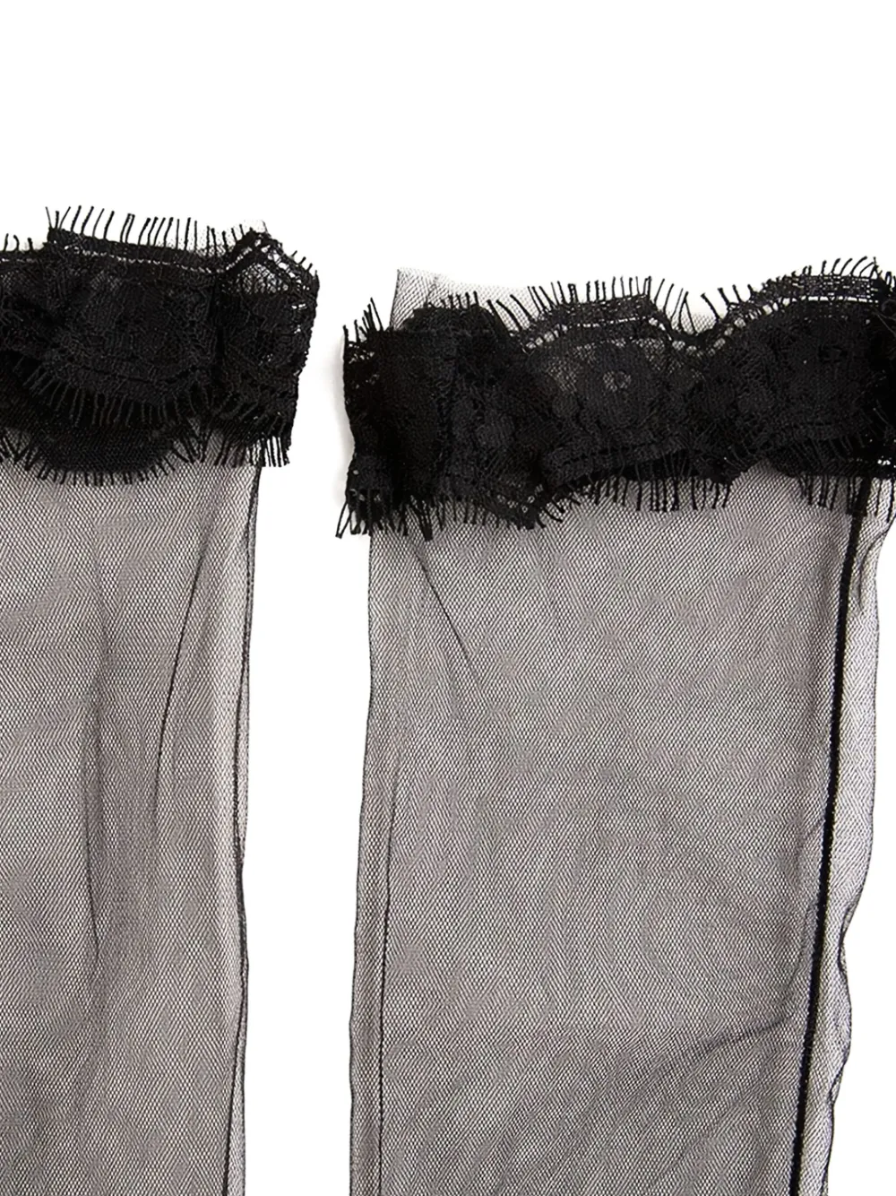 Fun Flamingo lace-trimmed sheer socks | Image 2