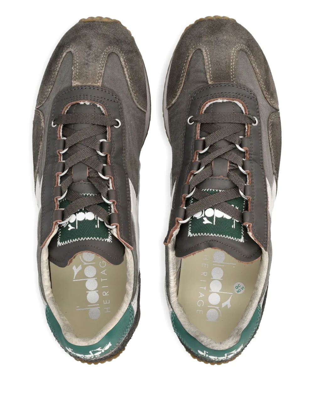 Diadora suede-panel sneakers Grey