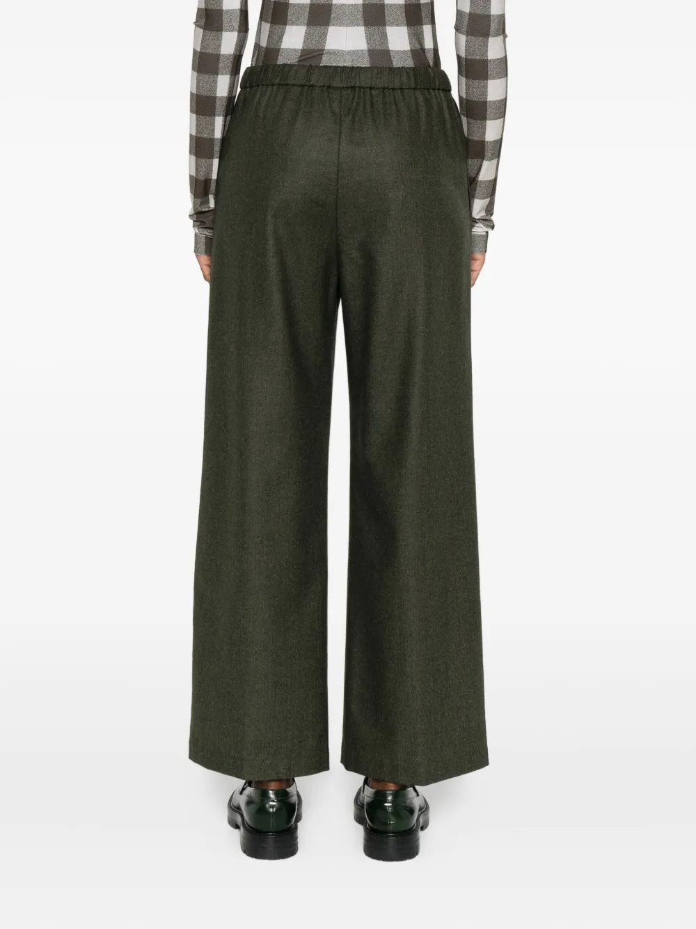 Aspesi Elastic-waist Trousers In Green