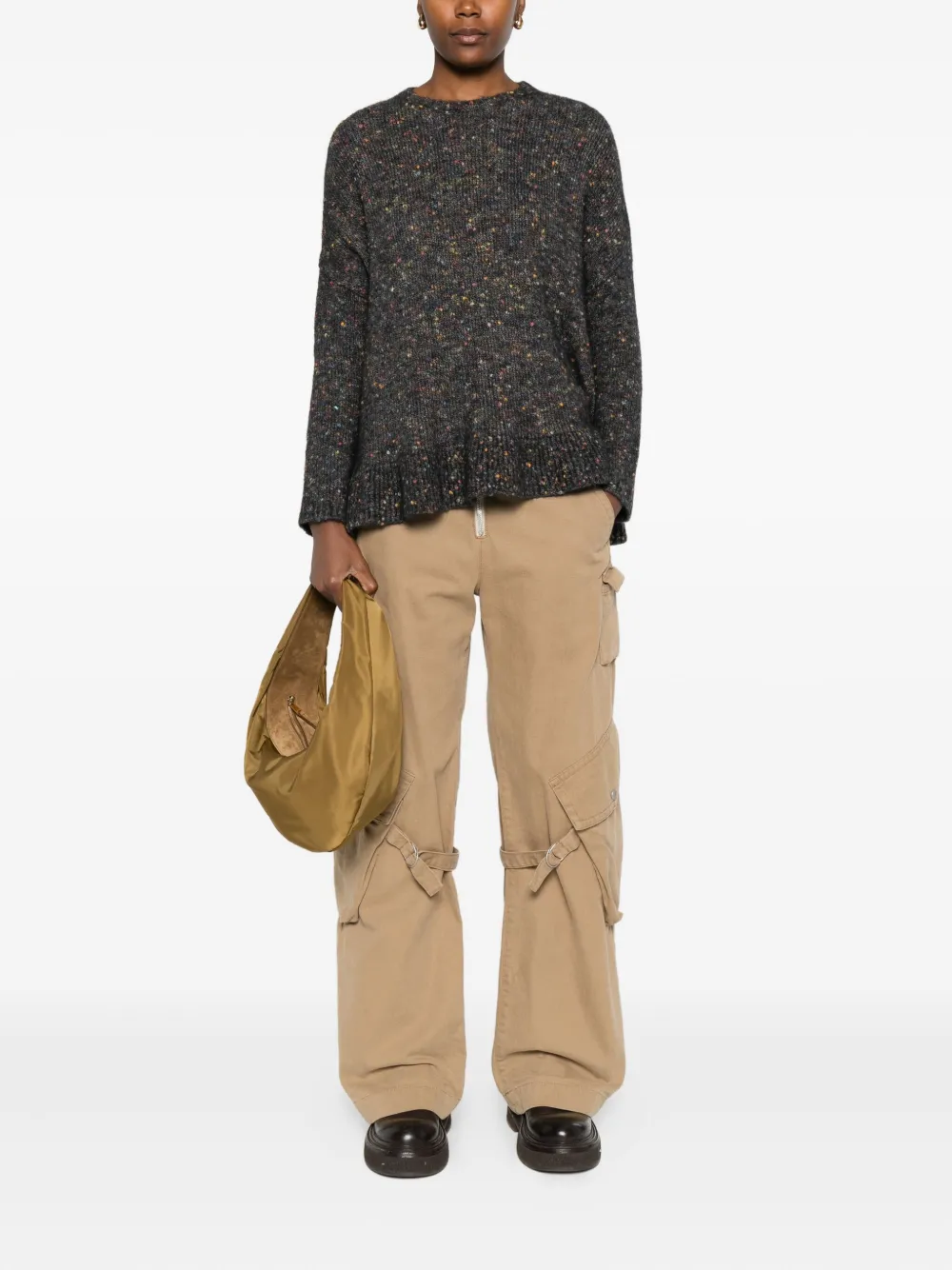 Kristina Ti speckled ruffled sweater | Knitted Sweaters | Image 2