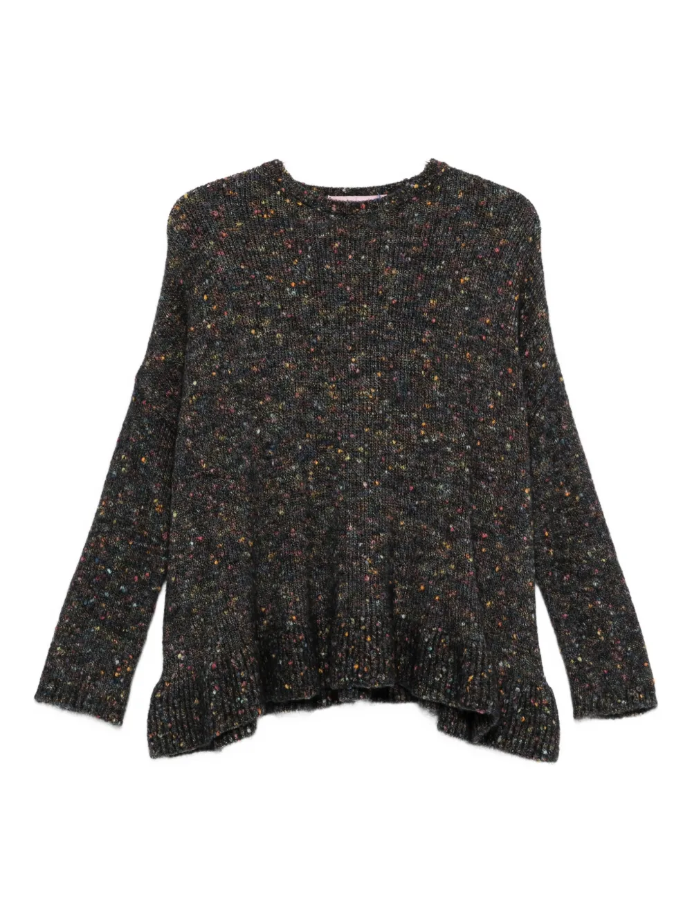 Kristina Ti speckled ruffled sweater | Black | Image 1