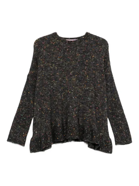 Kristina Ti speckled ruffled sweater