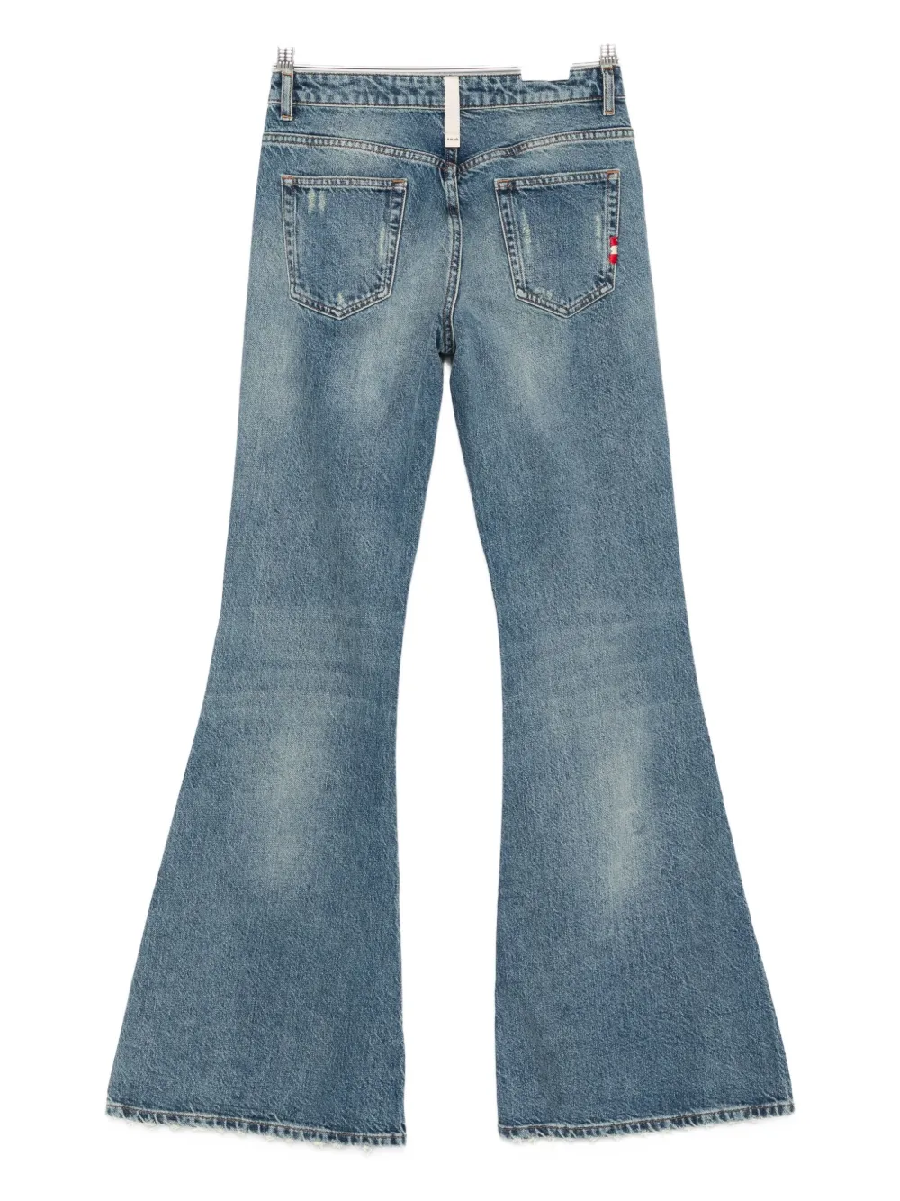 AMISH Woodstock gerafelde flared jeans - Blauw
