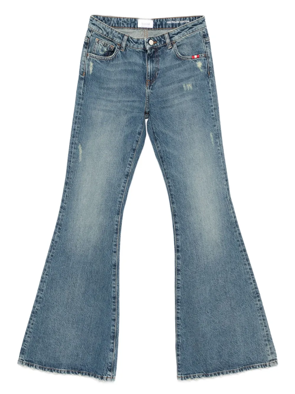 AMISH Woodstock distressed flared jeans | Blue | Image 1