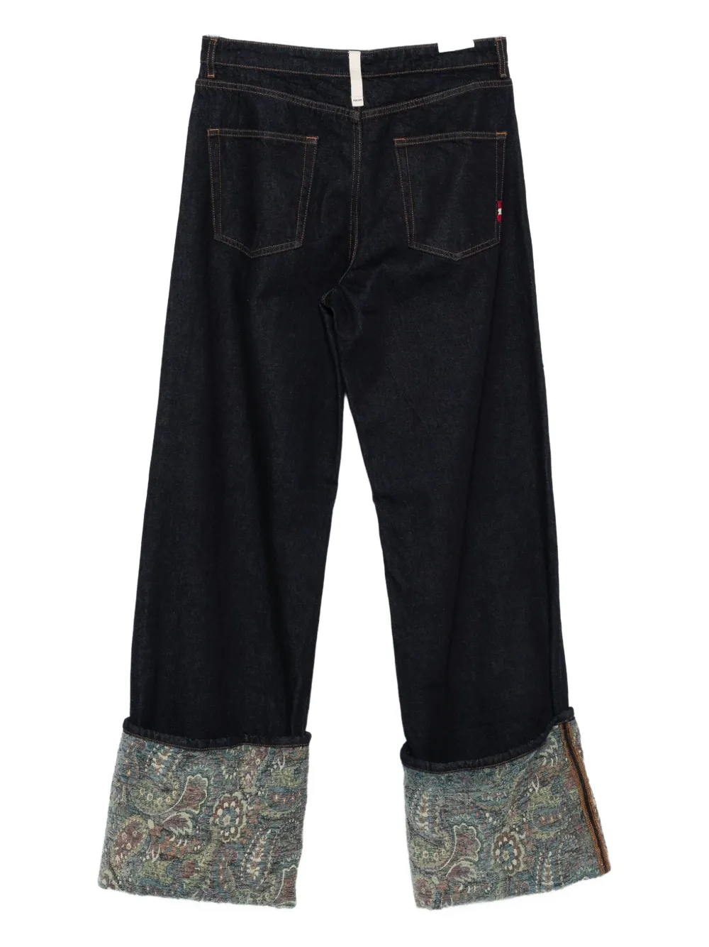 AMISH Straight jeans met paisley-print - Blauw