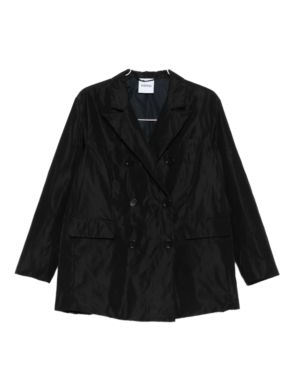 Aspesi Button-fastening Raincoat In Black