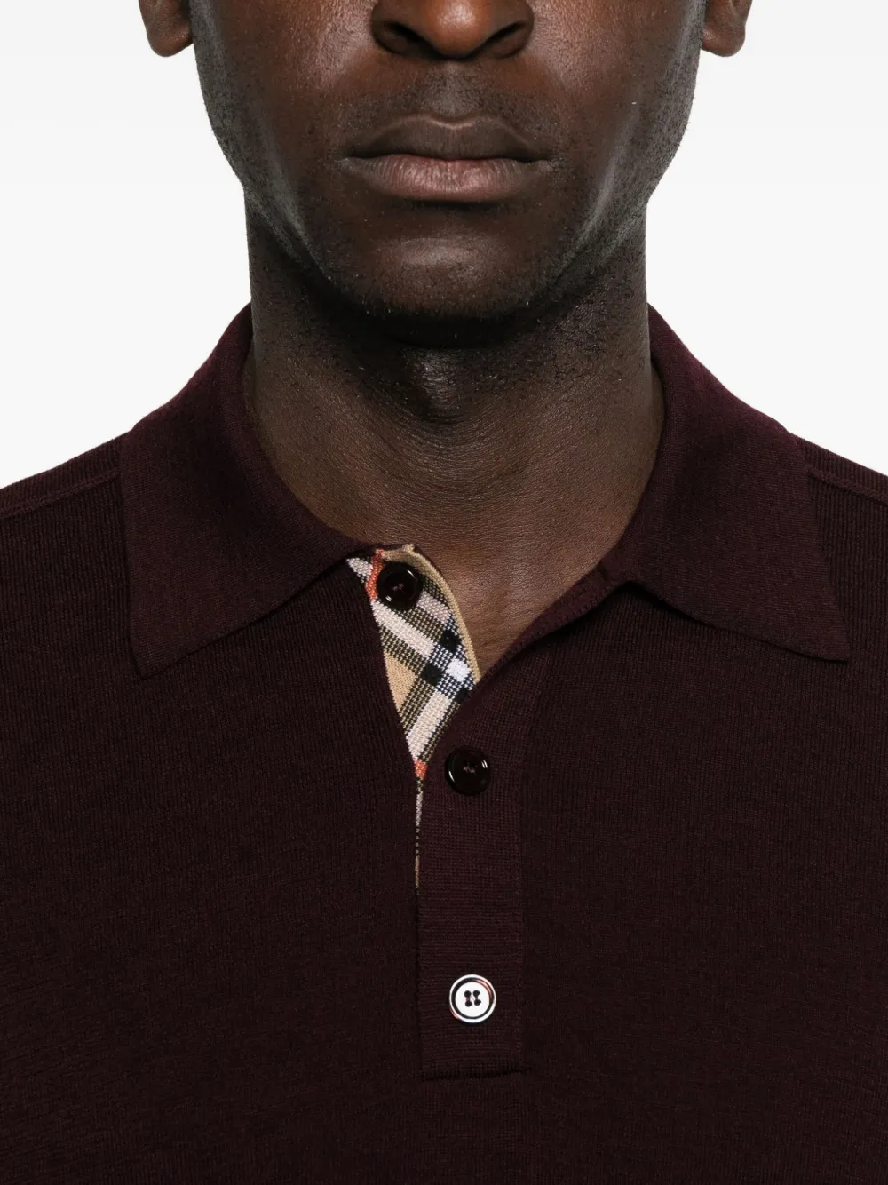 Burberry Poloshirt met knopen Rood