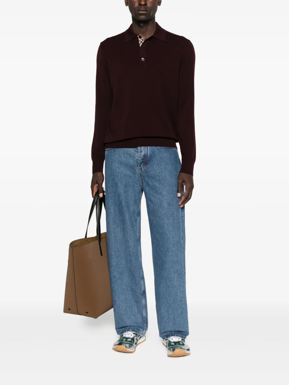 Burberry Poloshirt met knopen Rood