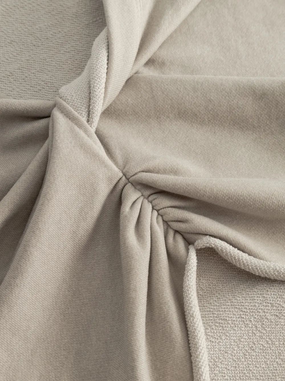 Elena Velez Top met leren afwerking en rits Beige