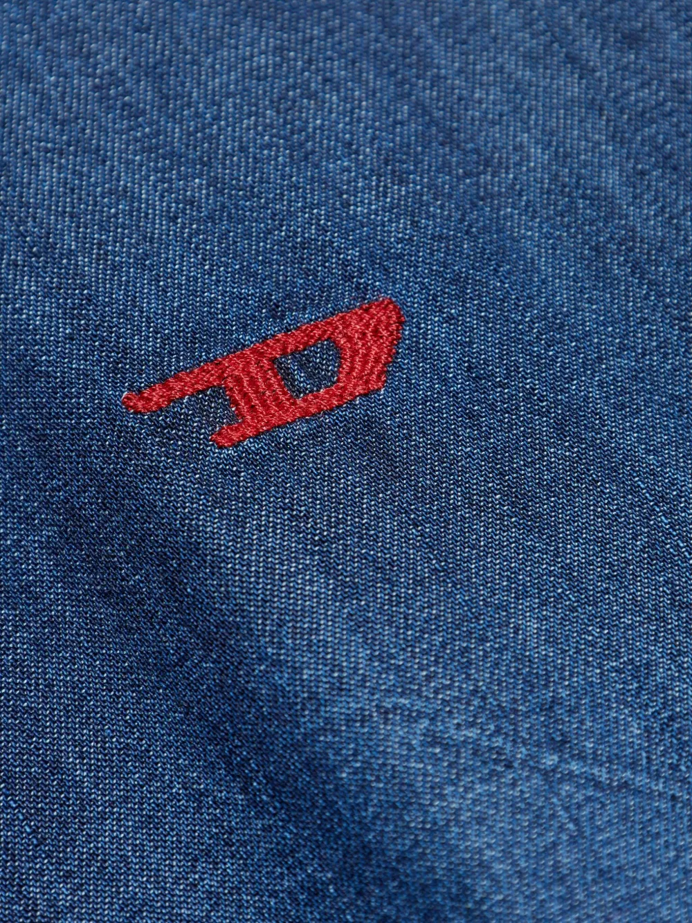 Diesel D-Simply denim overhemd met geborduurd logo Blauw
