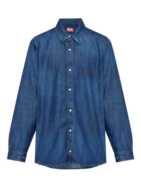 Diesel D-Simply embroidered-logo denim shirt