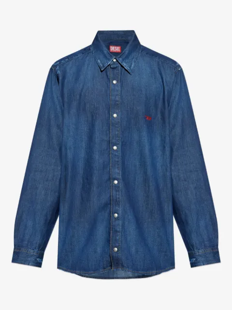Diesel chemise en jean D-Simply à logo brodé