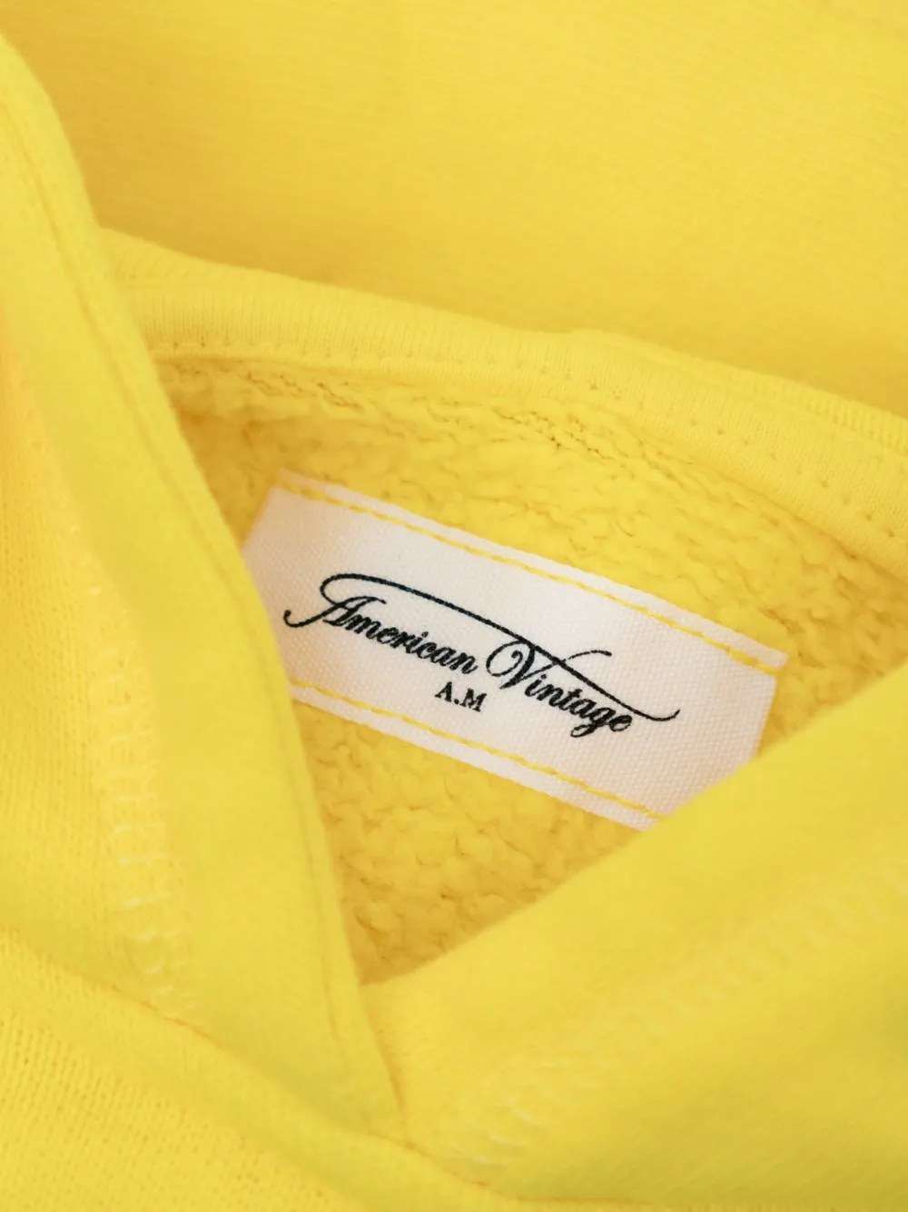 American Vintage Logo-detail Hoodie In Yellow