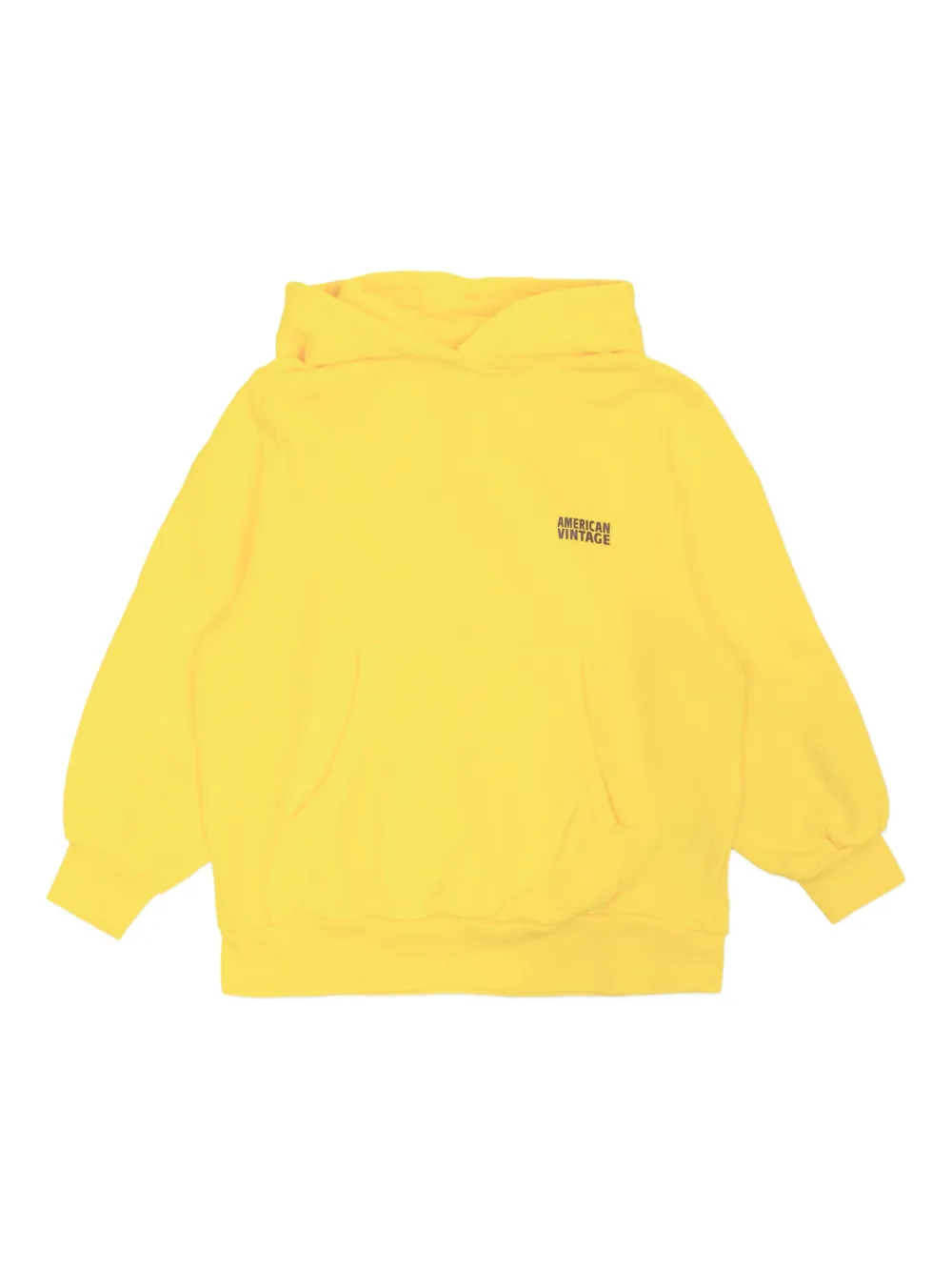 American Vintage Logo-detail Hoodie In Yellow