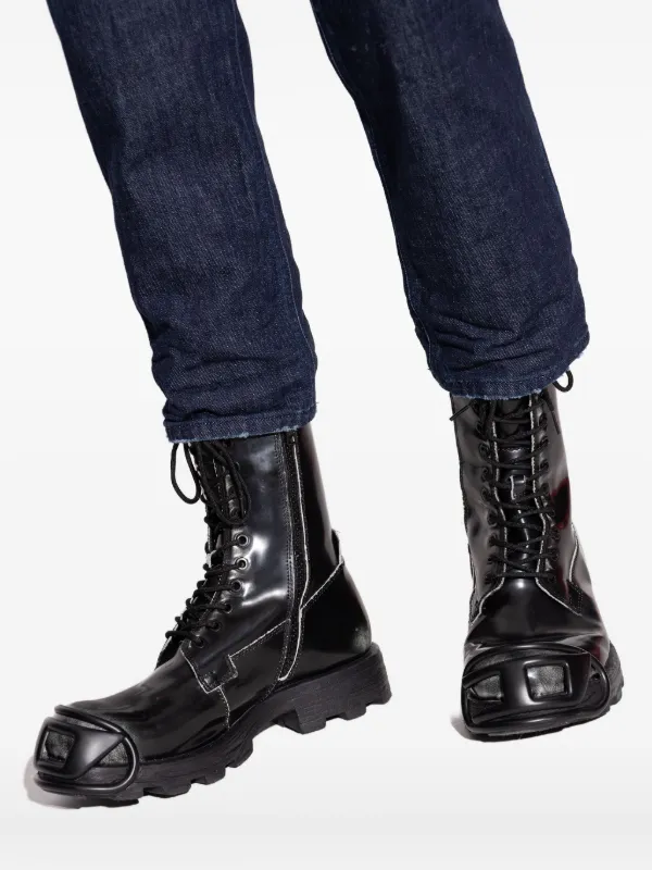 Diesel D-Hammer lace-up toe-cap Boots | Black | FARFETCH ZA
