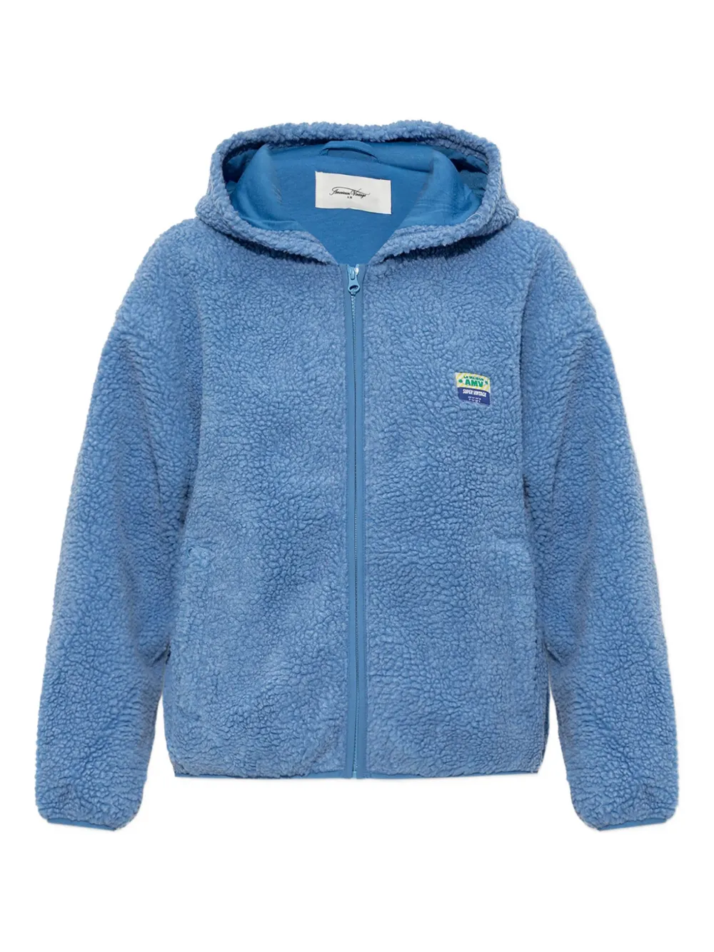American Vintage Hoktown hooded teddy jacket | Blue | Image 1