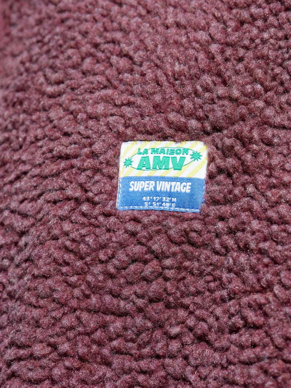American Vintage Hoktown Teddy Zip-up Jacket In Brown
