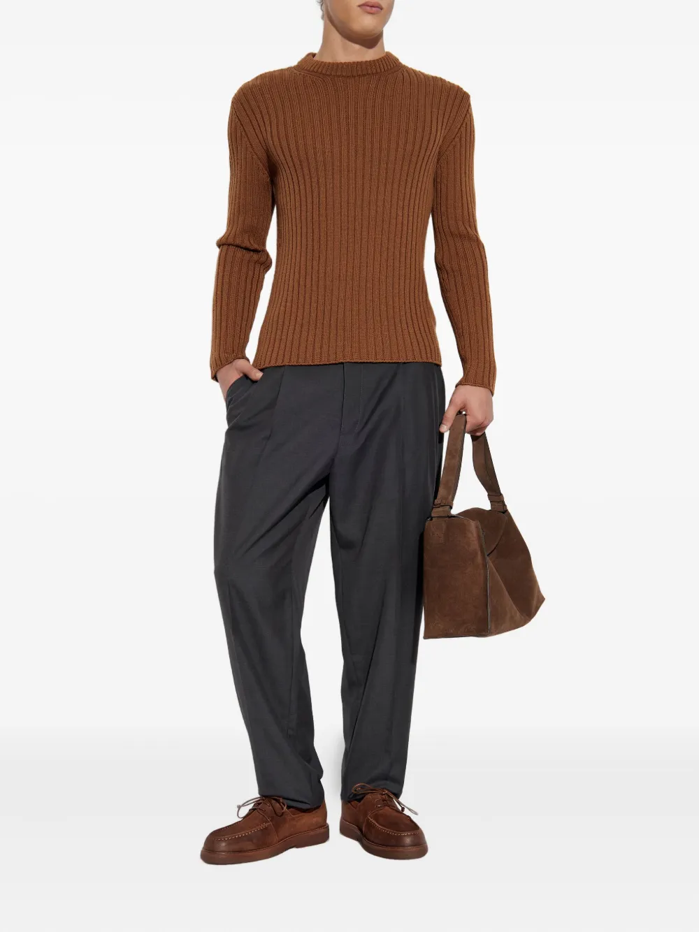 Tod's ribbed-wool sweater - Bruin