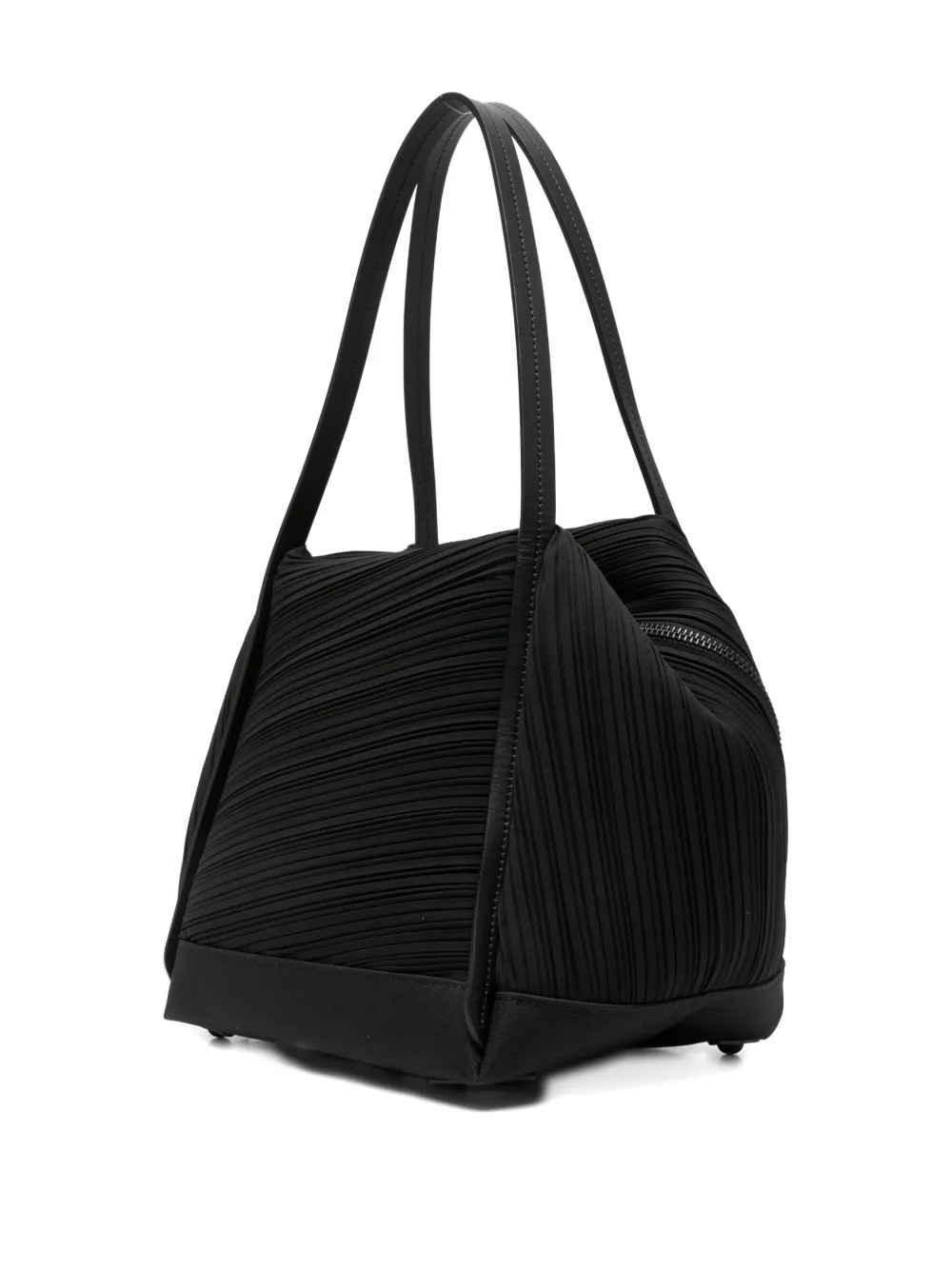 Issey Miyake Mini Bias Pleats Duffle Bag In Black