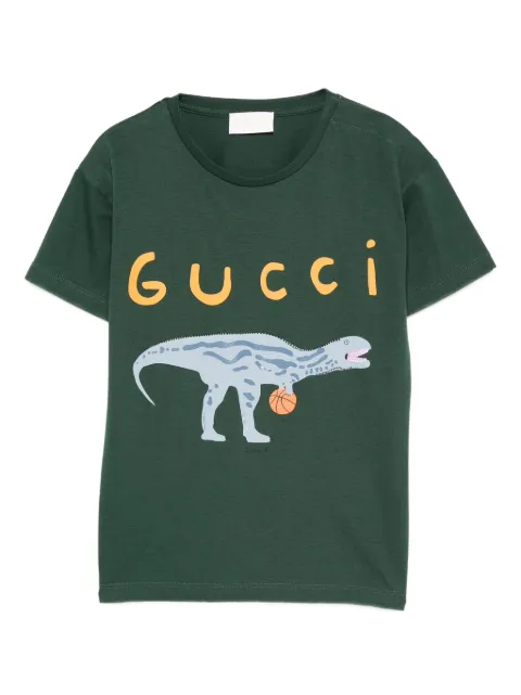 Gucci Kids playera con dinosaurio estampado