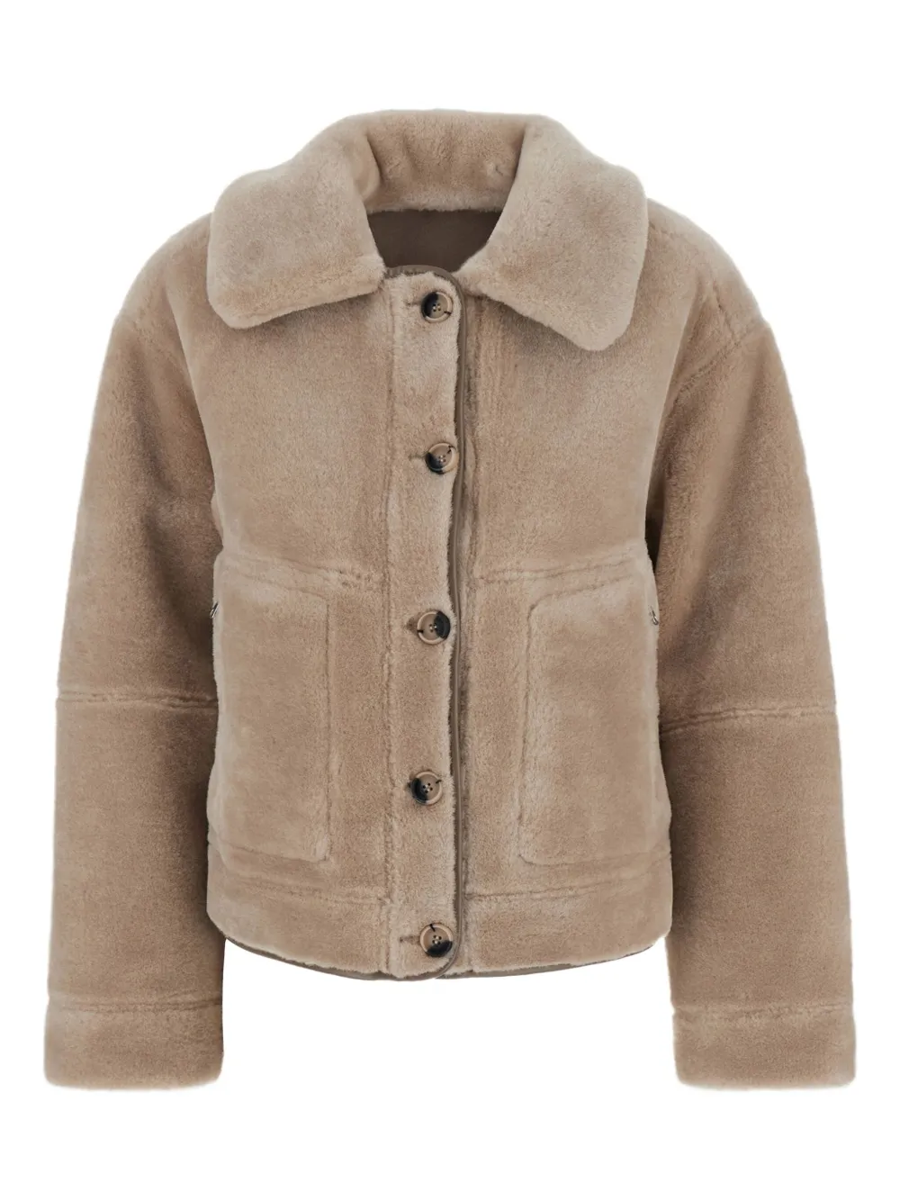 Urbancode Button-fastening Patch-pocket Coat In Gray