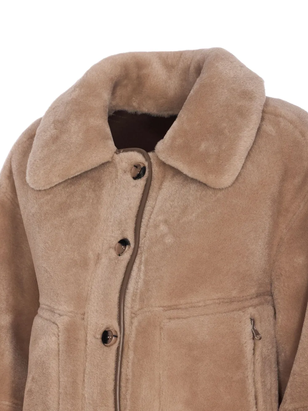 Urbancode Jas met knoopsluiting en opgestikte zak Bruin