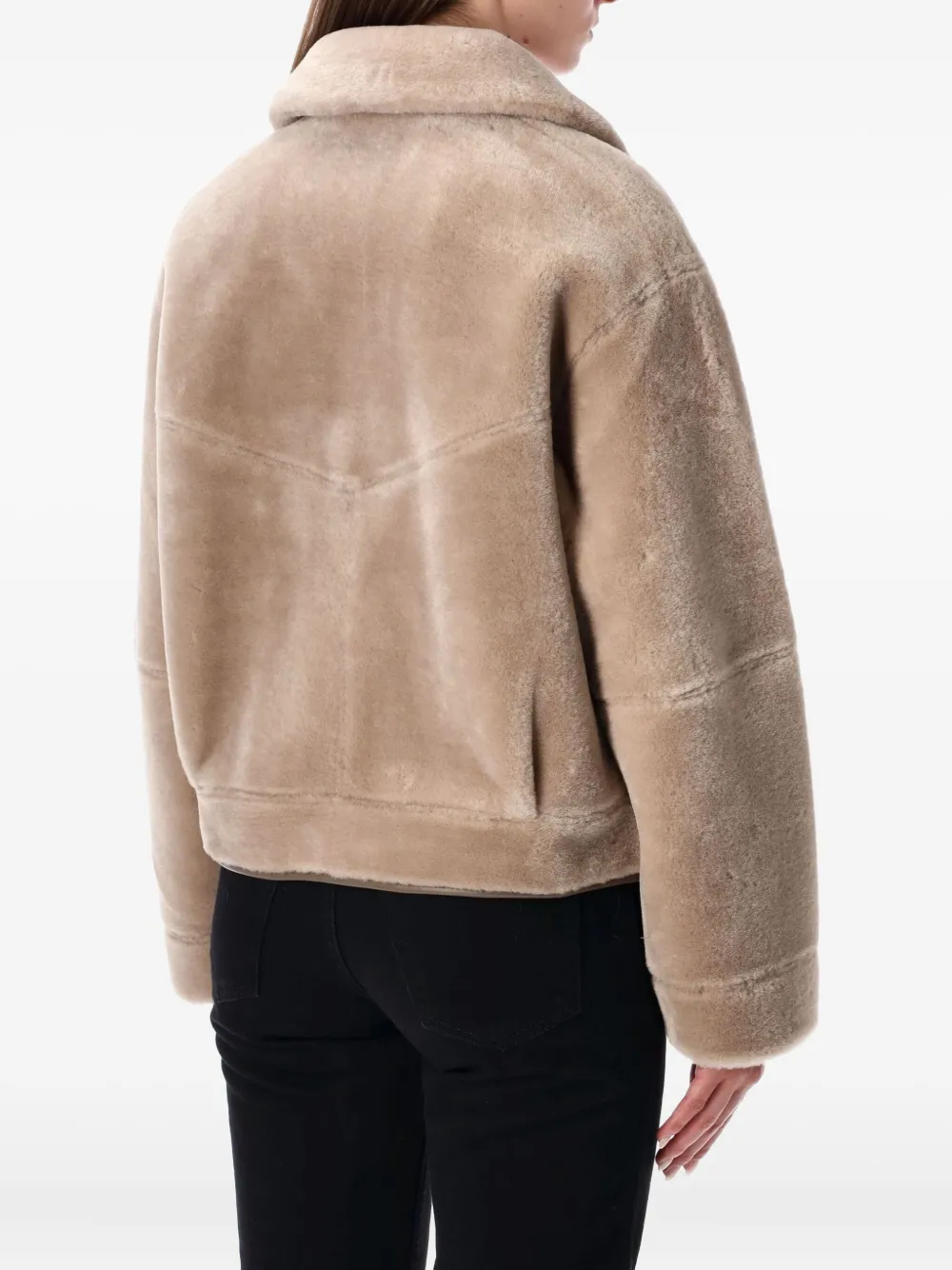 Urbancode Jas met knoopsluiting en opgestikte zak Bruin