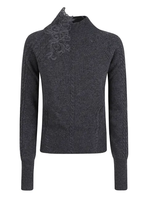 Ermanno Scervino lace cable-knit jumper