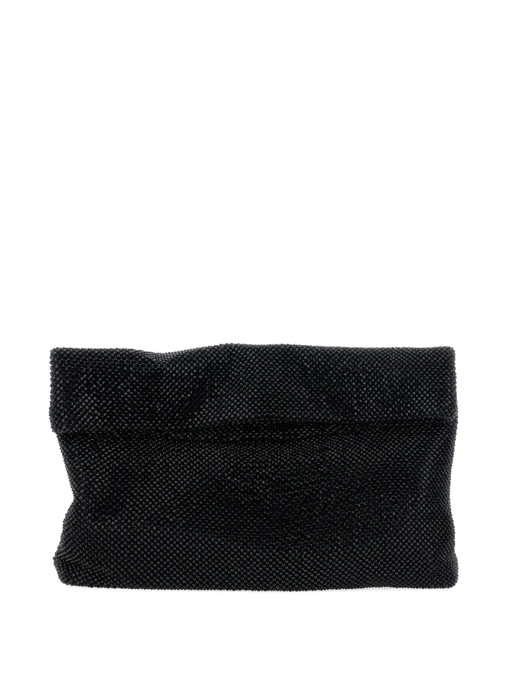 Pre-owned Twenty Four Haitch 2025 Beaded Flap Clutch In Black