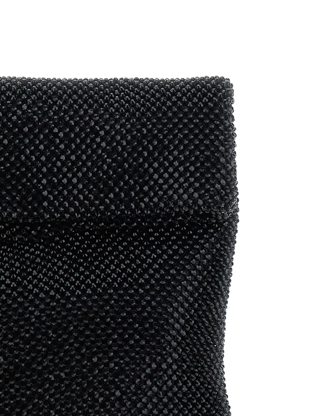Pre-owned Twenty Four Haitch 2025 Beaded Flap Clutch In Black