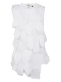 Comme Des Garçons ruffled sleeveless T-shirt - White
