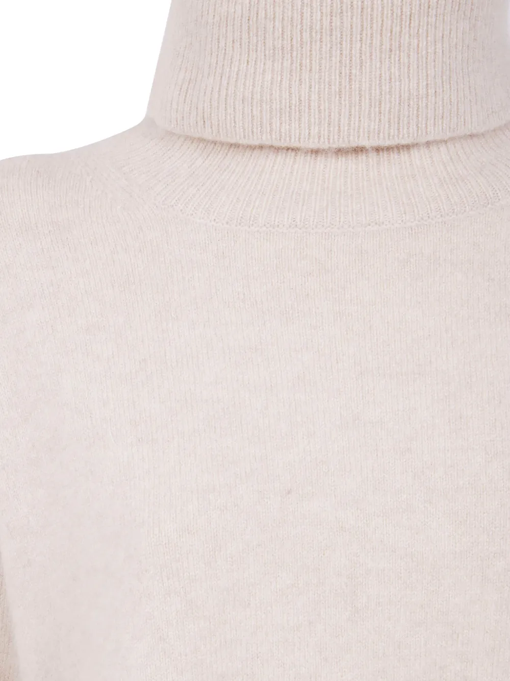 Joseph High Neck Long Sleeves Brushed Cashmere In White