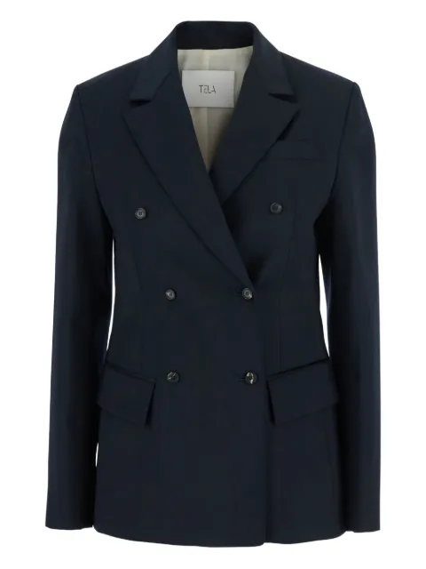Tela blazer con solapas de pico