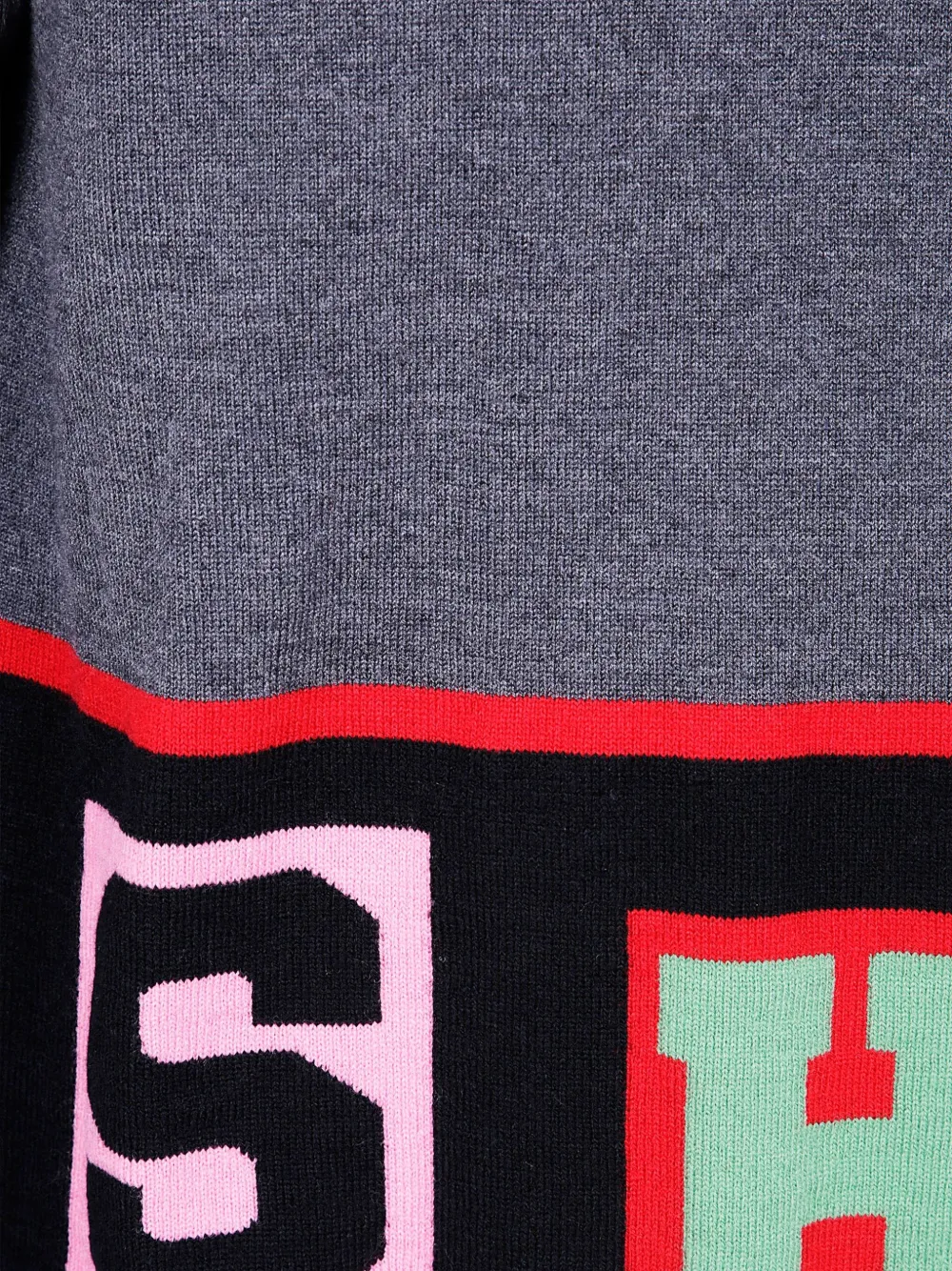 Comme Des Garçons Shirt Gebreide trui met blokletter Grijs