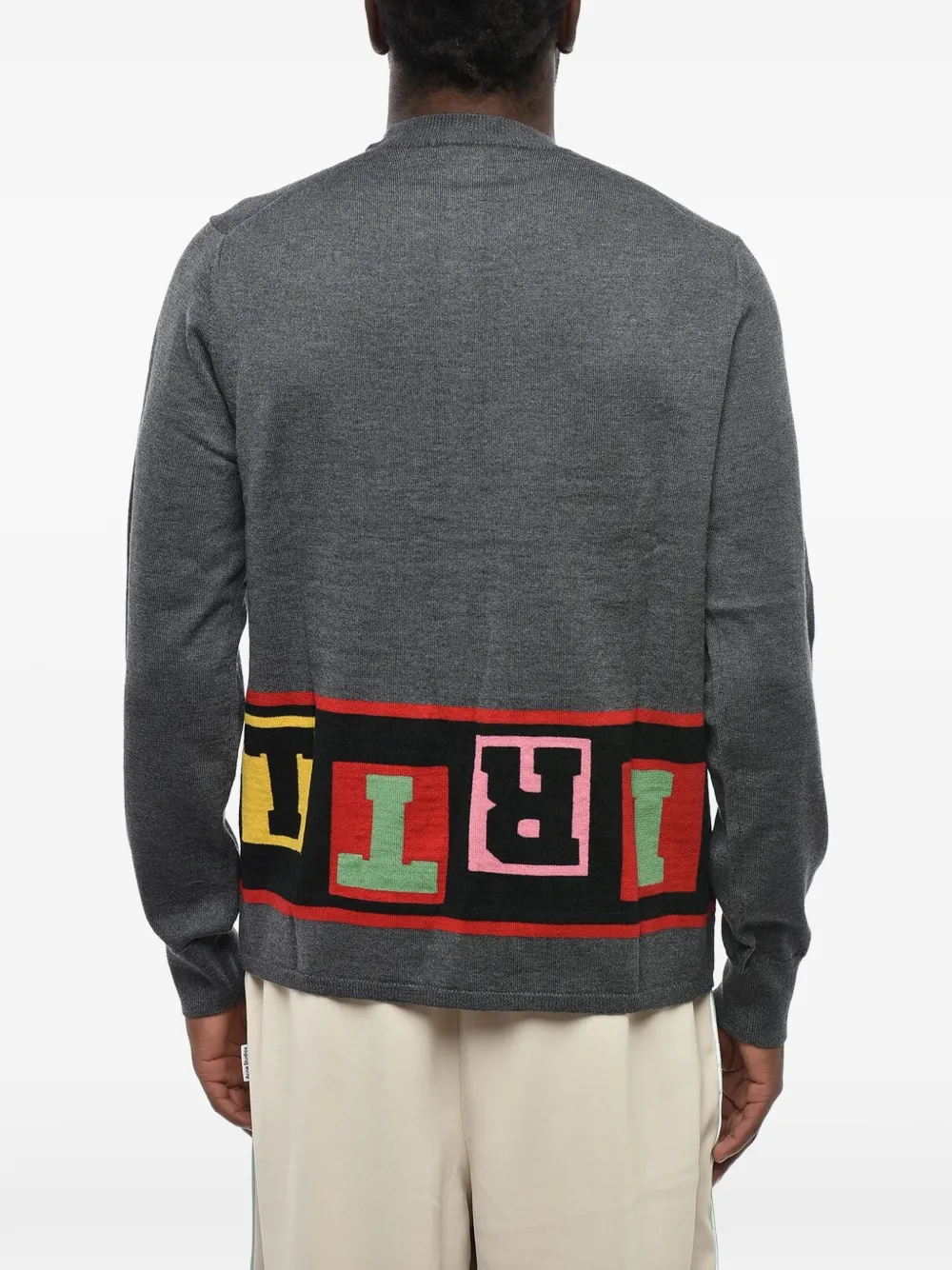 Comme Des Garçons Shirt Gebreide trui met blokletter Grijs