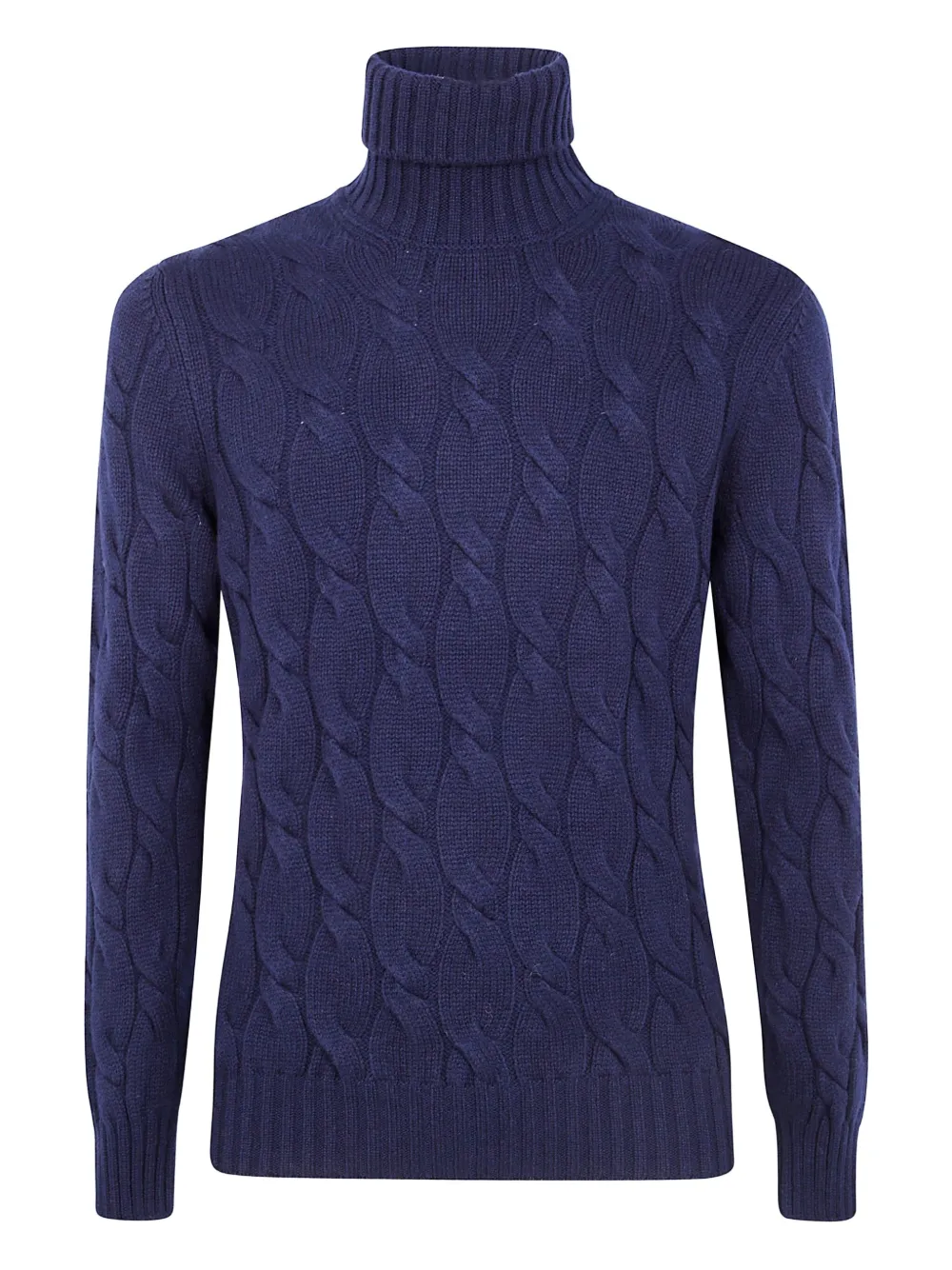 Barba cable-knit turtleneck sweater | Blue | Image 1