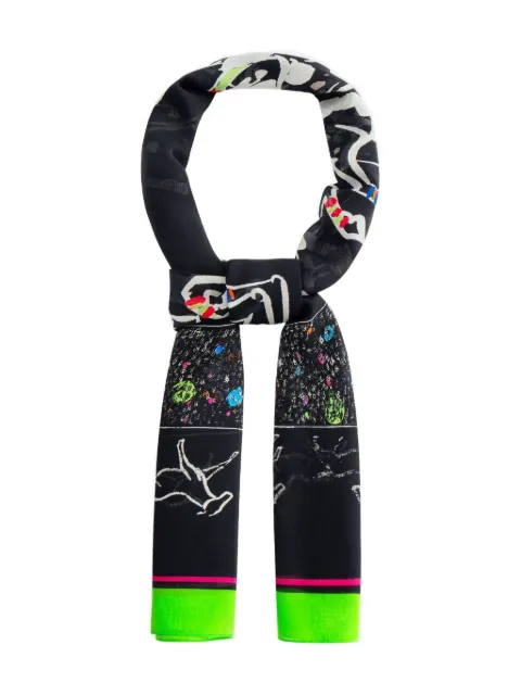 Shanghai Tang equestrian print silk scarf