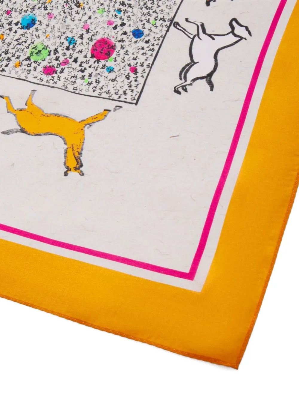  Shanghai Tang Equestrian-print Silk Scarf - White 