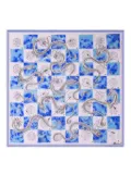Shanghai Tang dragon arrow silk scarf - Blue