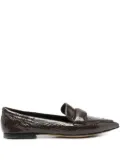 Pomme D´Or Ingrid patent-leather pointed loafers - Brown