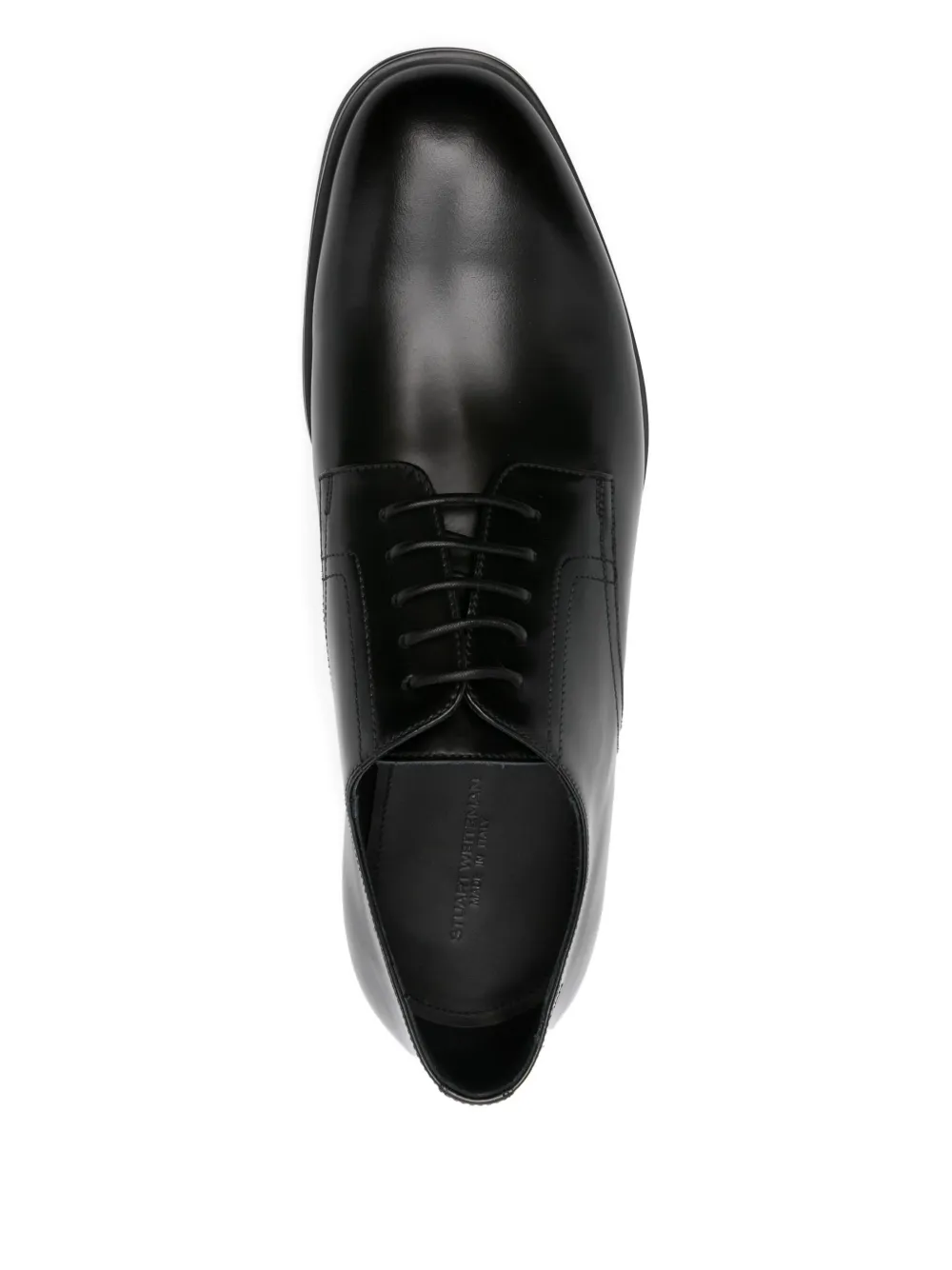 Stuart Weitzman Sw Club Classic leather Derby shoes Black