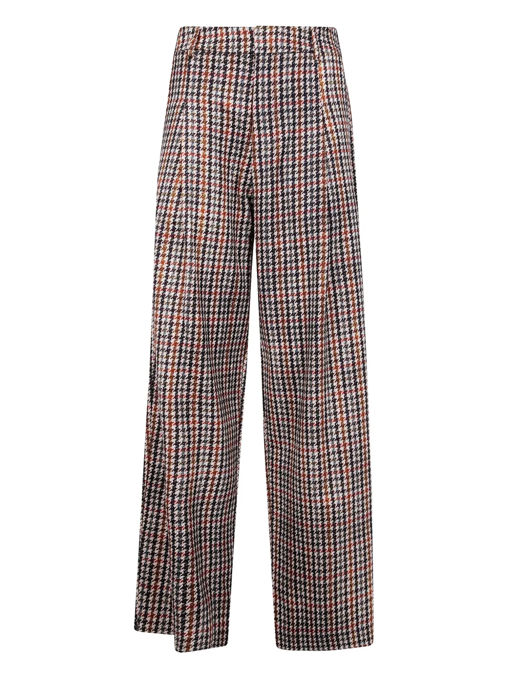 Pierre-Louis Mascia pleated houndstooth trousers | Brown | Image 1