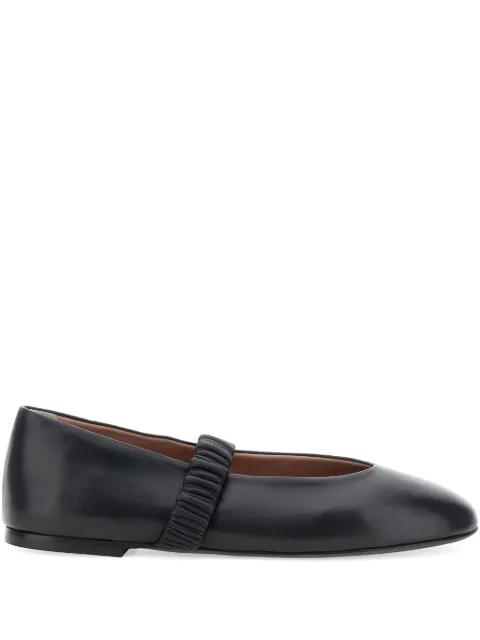 Pollini pleated-band ballerina flats