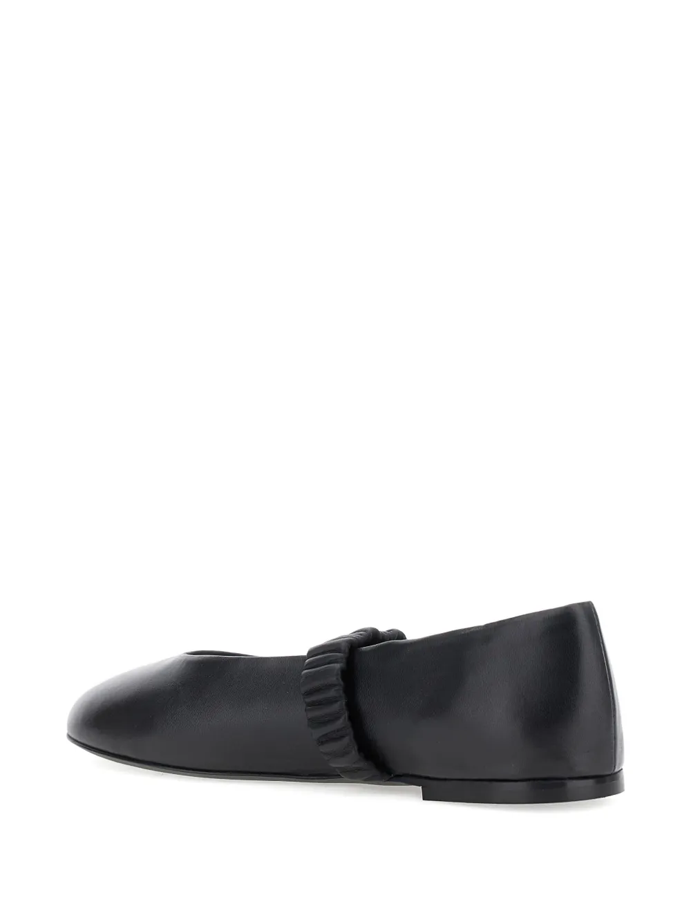 Pollini pleated-band ballerina flats Black