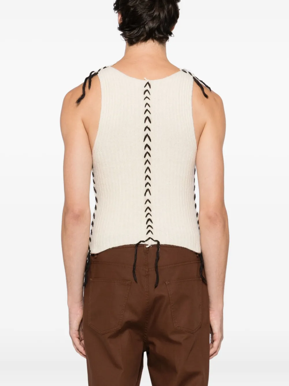 Sonia Carrasco Sleeveless Vest Top In Neutral