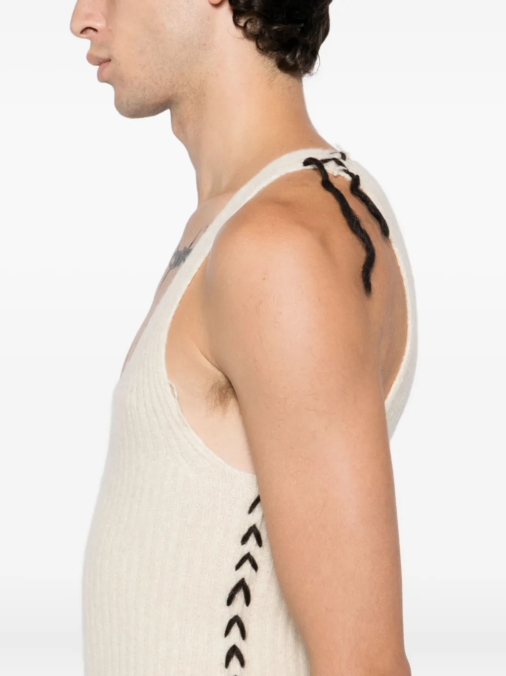 Sonia Carrasco Sleeveless Vest Top In Neutral