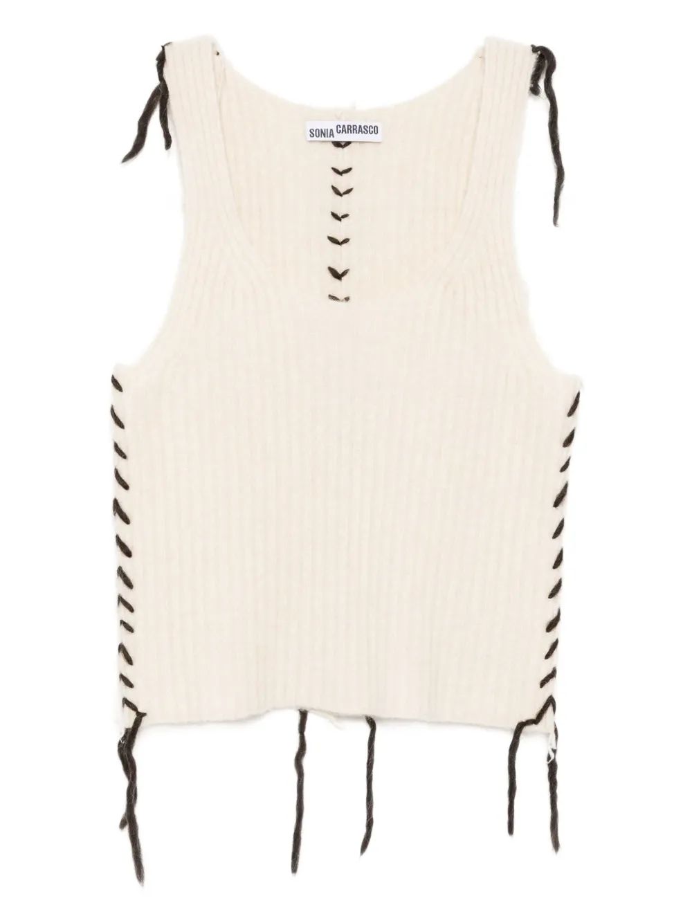 SONIA CARRASCO sleeveless vest top | Neutrals | Image 1