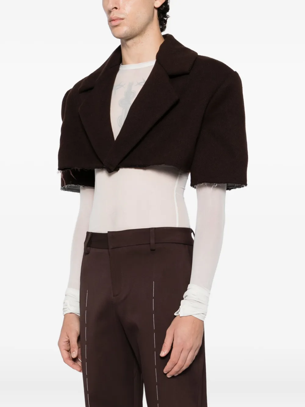Sonia Carrasco Cropped Jacket In Black