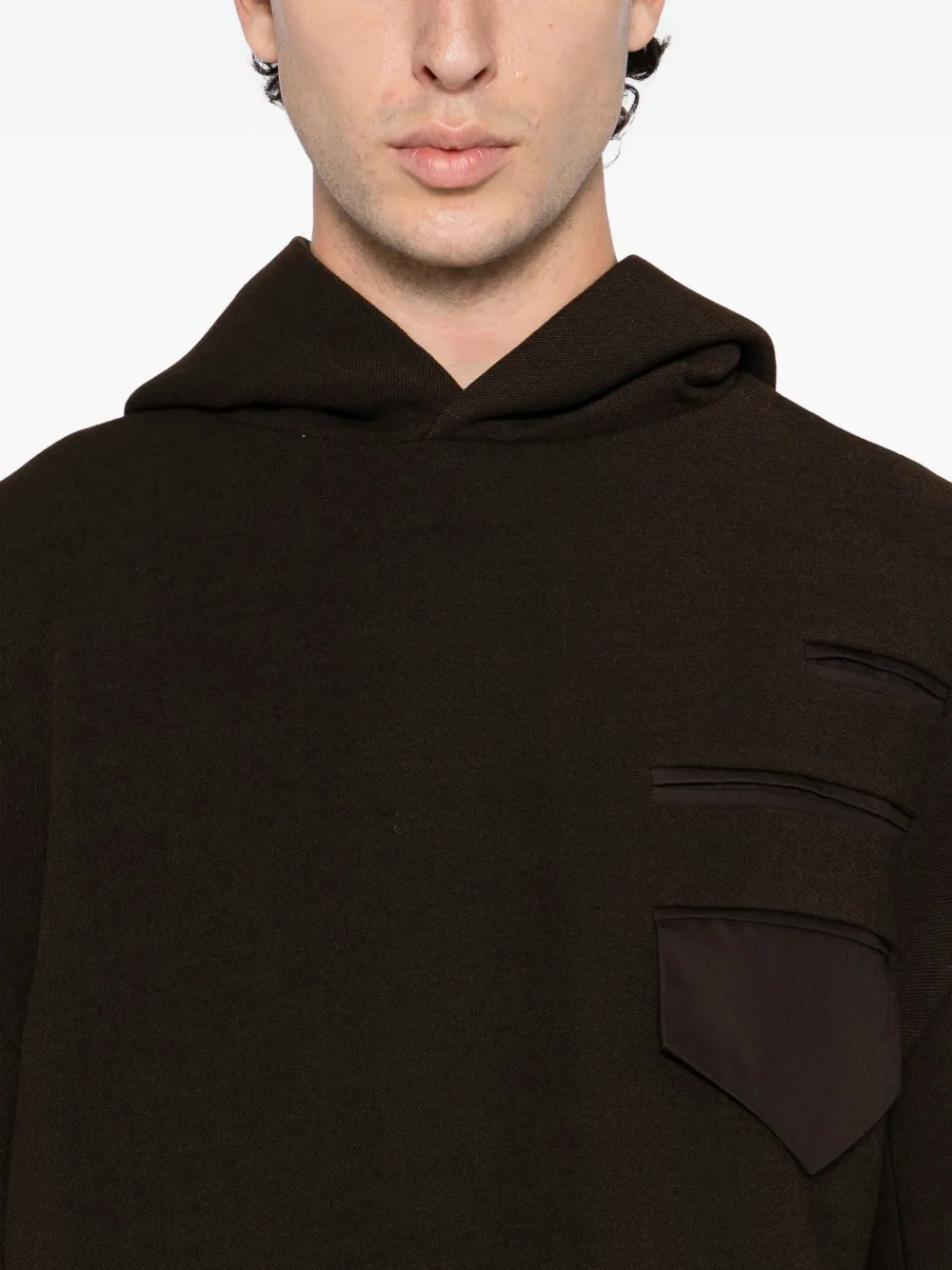 Sonia Carrasco Raw-cut Hem Hoodie In Brown